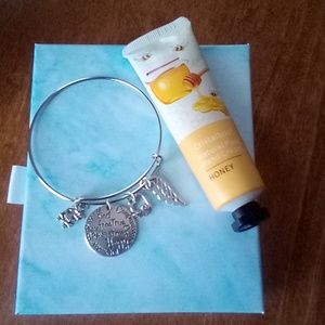 NWT! Kind,free,true,Happy ect braclet and lotion